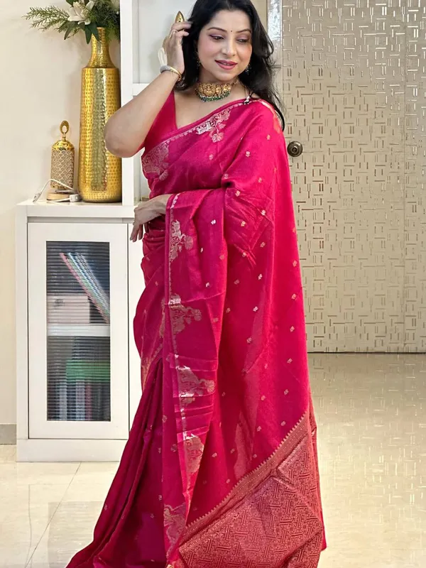 Pink_Lichi_Silk_Floral_Woven_Saree_For_Women