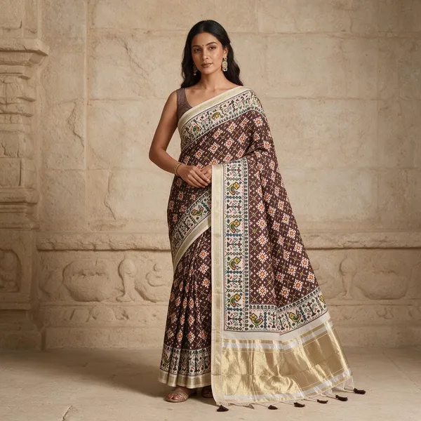 Maroon_Zari_Weave_Tussar_Silk_Traditional_Saree_For_Women