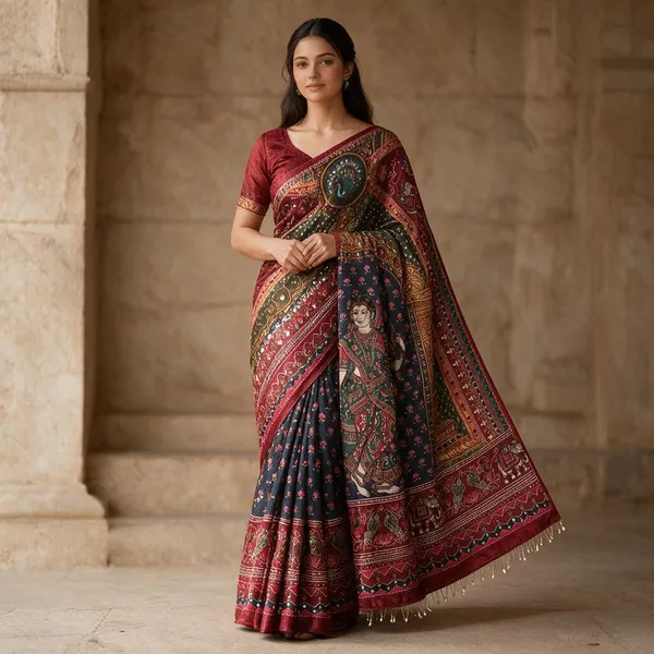 Maroon_Modal_Satin_Silk_Printed_Saree_For_Women