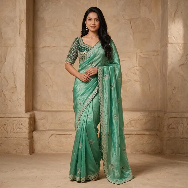 Mint_Green_Satin_Silk_Embroidered_Saree_For_Women