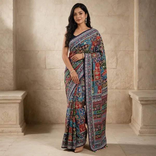 Multicolor_Satin_Crepe_Silk_Printed_Saree_For_Women