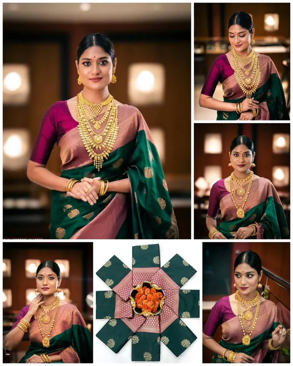 Green_Lichi_Silk_Woven_Saree_For_Women