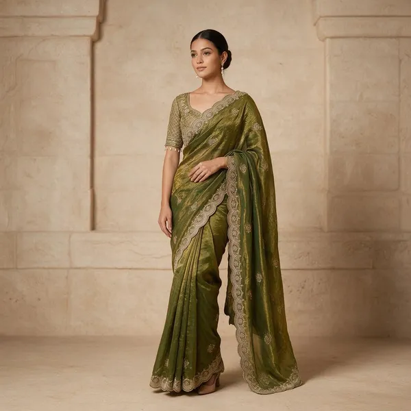 Olive_Green_Satin_Silk_Embroidered_Saree_For_Women