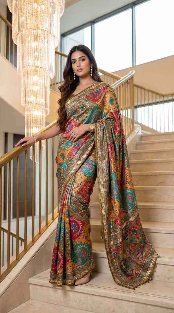 Multicolor_Modal_Silk_Crepe_Printed_Saree_For_Women
