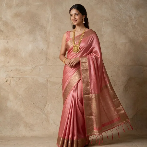 Pink_Silk_Zari_Border_Woven_Saree_For_Women