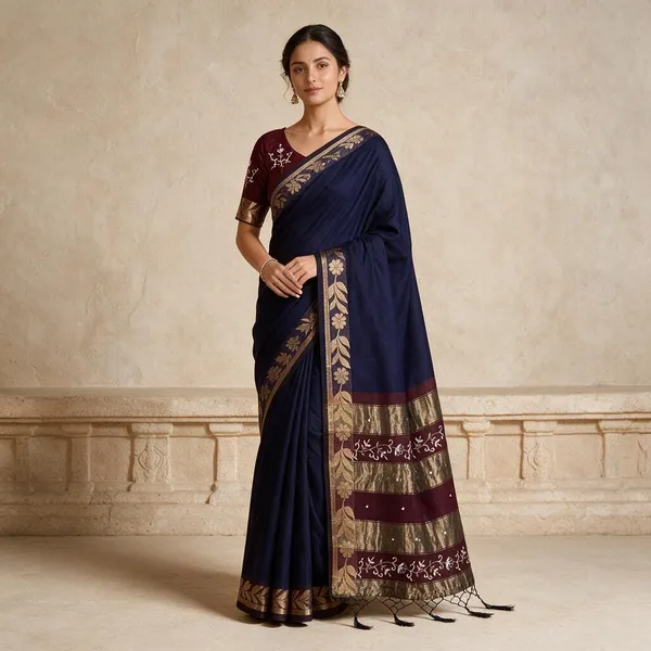 Purple_Cotton_Silk_Printed_Saree_For_Women