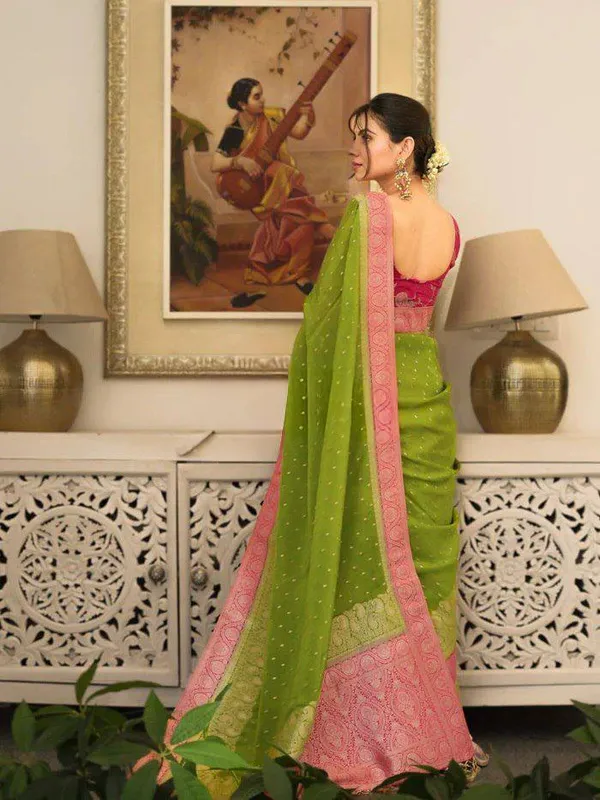 Green_Lichi_Silk_Printed_Traditional_Saree_For_Women