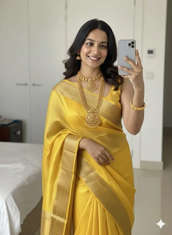 Yellow_Silk_Zari_Border_Woven_Saree_For_Women