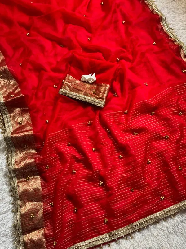 Red_Soft_Tissue_Silk_Embellished_Saree_For_Women