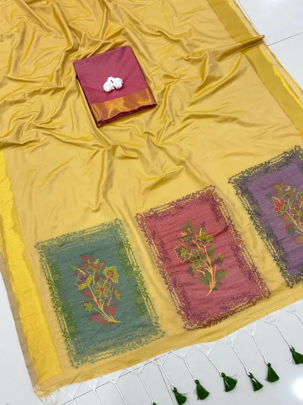 Yellow_South_Handloom_Cotton_Meenakari_Saree_For_Women