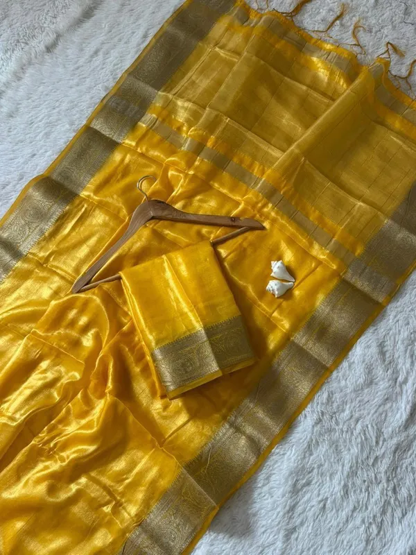 Yellow_Silk_Zari_Border_Woven_Saree_For_Women