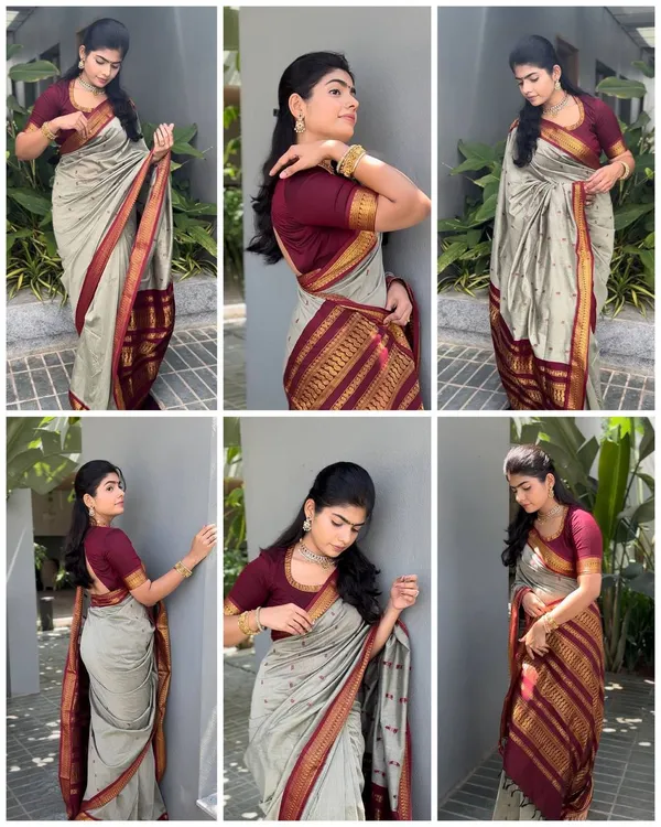 Grey_Lichi_Silk_Woven_Saree_For_Women