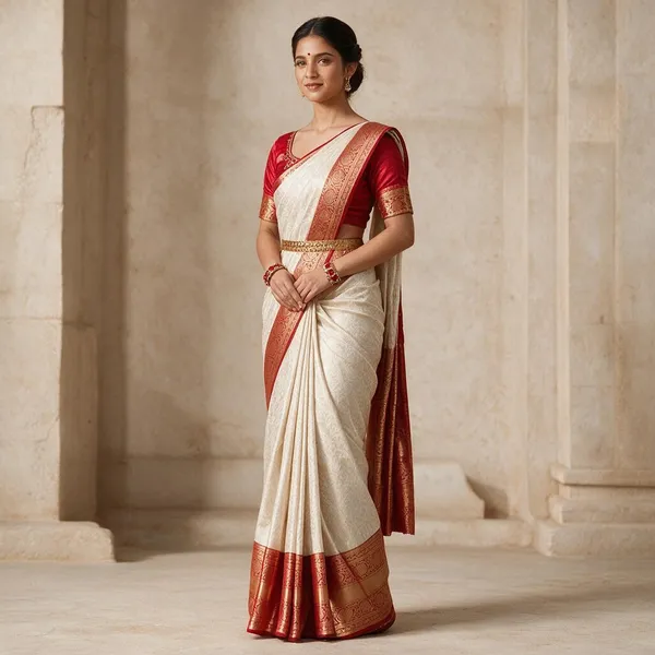 Red_Lichi_Silk_Woven_Traditional_Saree_For_Women