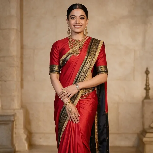 Red_Lichi_Silk_Woven_Traditional_Saree_For_Women