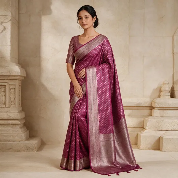 Pink_Lichi_Silk_Traditional_Saree_For_Women