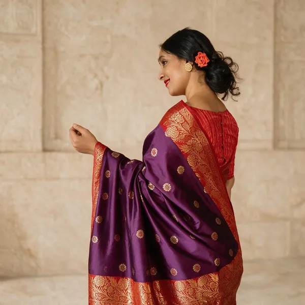 Purple_Lichi_Silk_Jacquard_Traditional_Saree_For_Women