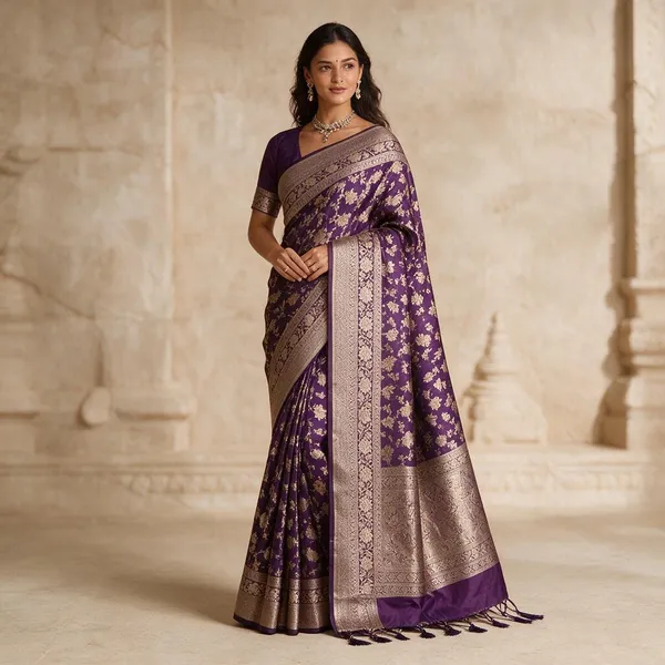 Purple_Lichi_Silk_Woven_Traditional_Saree_For_Women