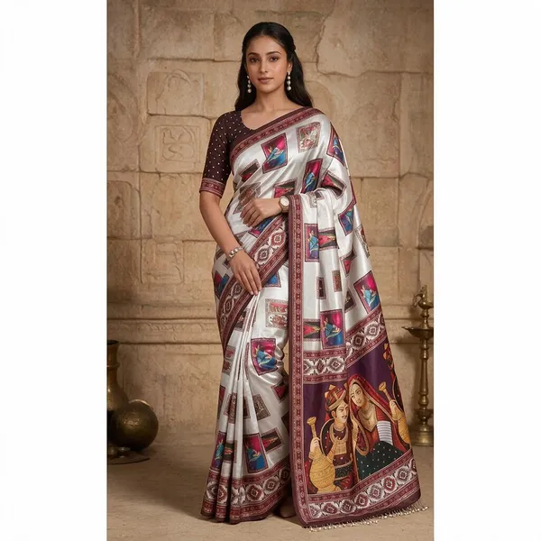 White_Crepe_Silk_Printed_Saree_For_Women