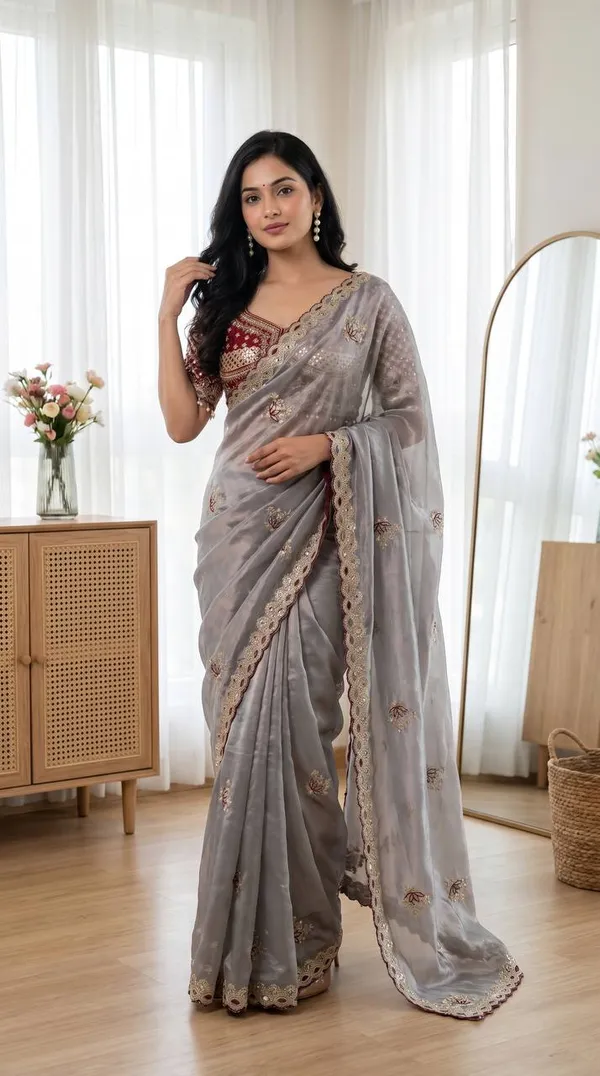 Grey_Satin_Silk_Embroidered_Saree_For_Women