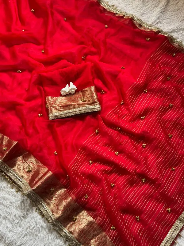 Red_Soft_Tissue_Silk_Embellished_Saree_For_Women