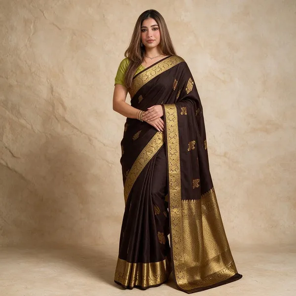 Maroon_Banarasi_Soft_Silk_Zari_Border_Saree_For_Women
