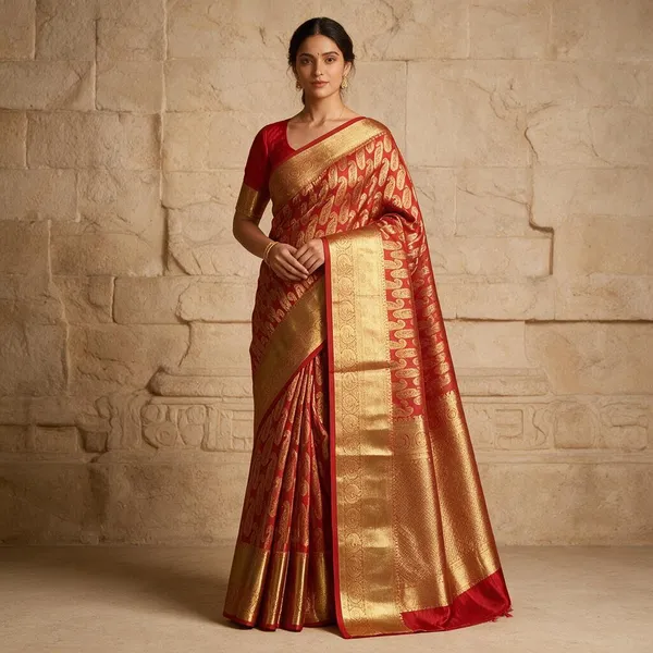 Red_Banarasi_Soft_Silk_Zari_Woven_Saree_For_Women