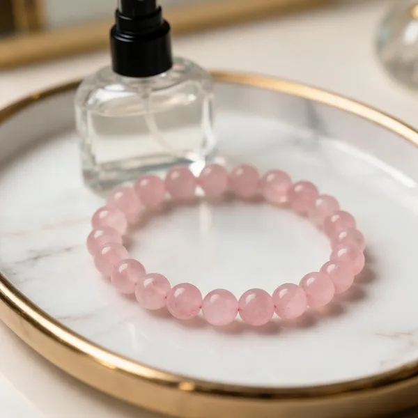 Pink__Natural_Rose_Quartz___Bracelet_Self_Care