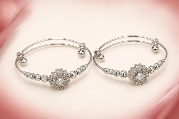Silver-Tone_Floral_Bangles_for_Women