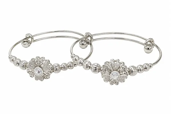 Silver-Tone_Floral_Bangles_for_Women
