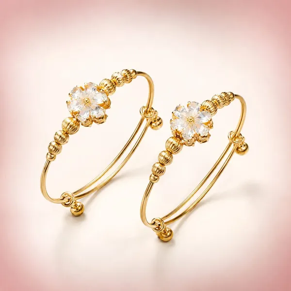Gold_Finish_Floral_Crystal_Bangles_for_Women
