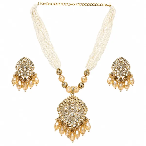 Gold_Tone_Beaded_Traditional_Necklace_Set_For_Women