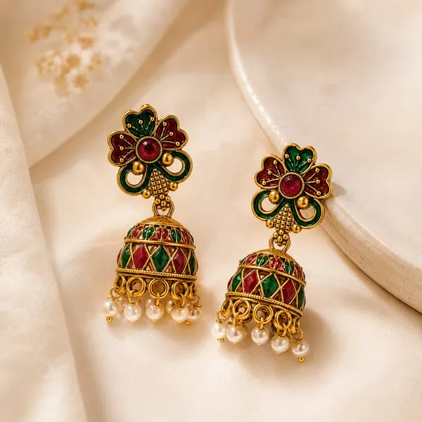 Multicolour_Gold_Tone_Meenakari_Jhumka_Earrings_for_Women