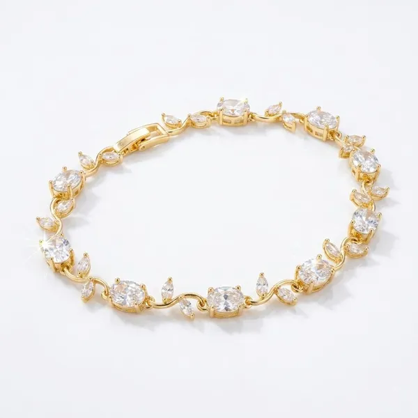 Gold_Tone_Crystal_Bracelet_For_Women