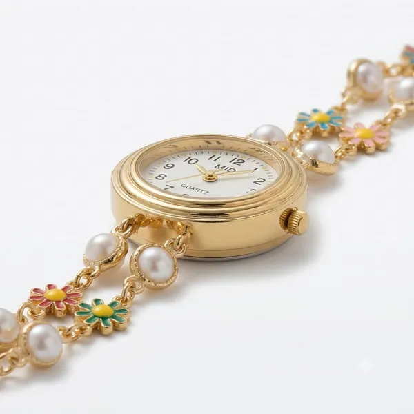 Gold_Tone_Floral_Pearl_Bracelet_Watch_for_Women