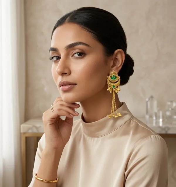 Gold-Tone_Traditional_Drop_Earrings_for_Women