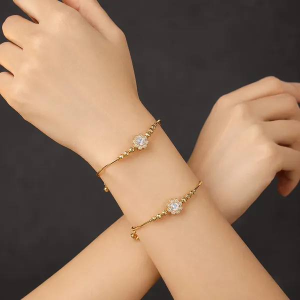Gold-Tone_Stainless_Steel_Floral_Bracelet_Set_for_Women