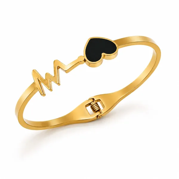 Gold_Tone_Heartbeat_Heart_Bracelet_for_Women