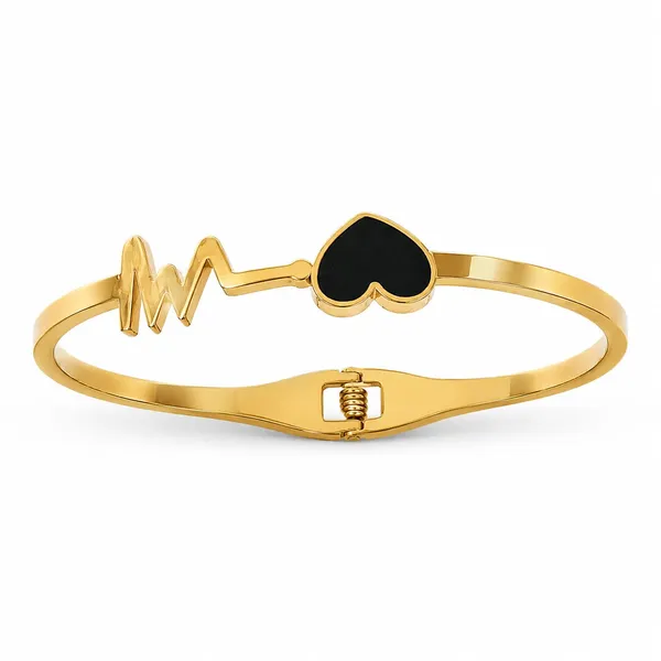 Gold_Tone_Heartbeat_Heart_Bracelet_for_Women