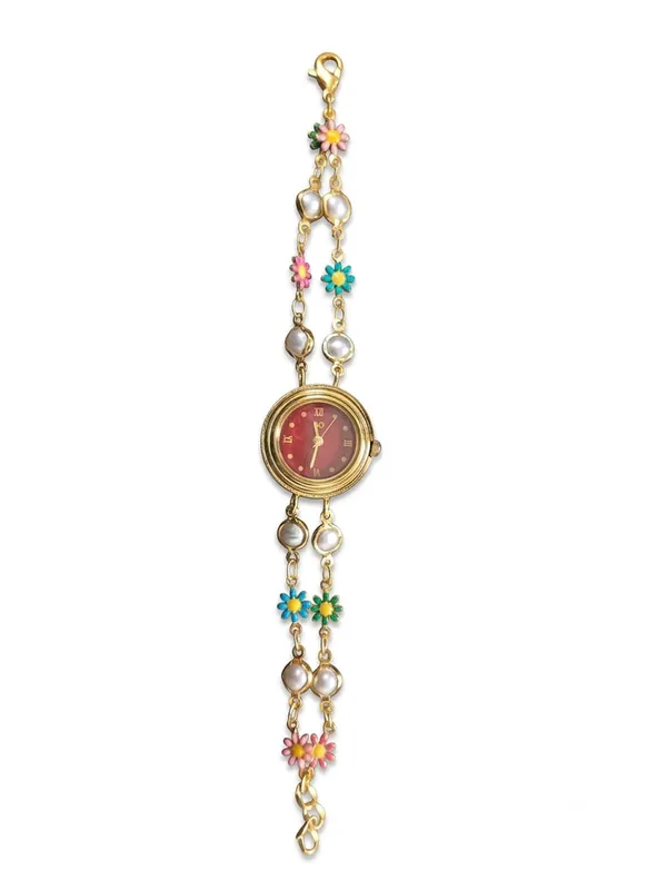 Gold_Tone_Floral_Bracelet_Watch_for_Women