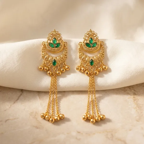 Gold-Tone_Traditional_Drop_Earrings_for_Women