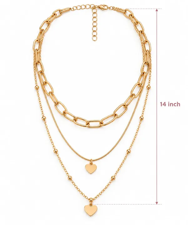 Gold_Tone_Layered_Heart_Pendant_Necklace_Set_for_Women