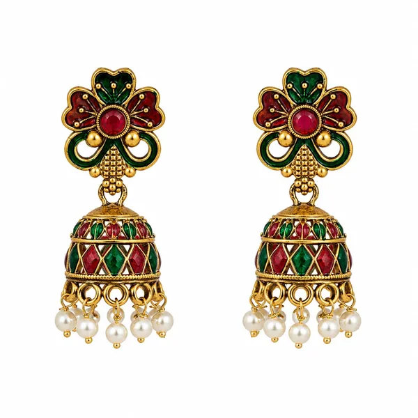 Multicolour_Gold_Tone_Meenakari_Jhumka_Earrings_for_Women