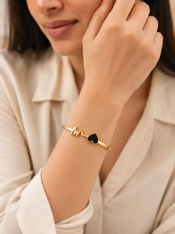 Gold_Tone_Heartbeat_Heart_Bracelet_for_Women