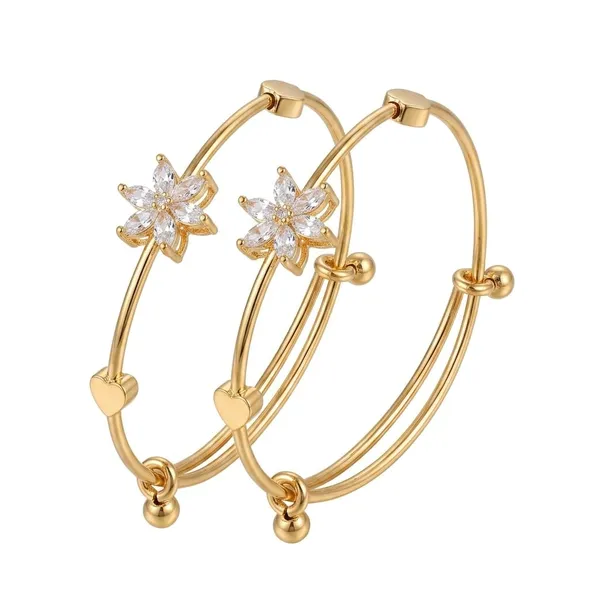 Gold_Tone_Floral_Bangle_Set_for_Women