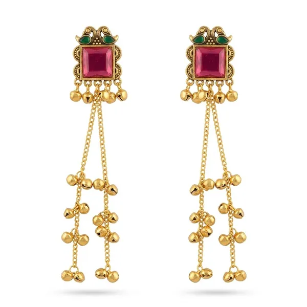 Gold-Tone_Stone-Studded_Long_Drop_Earrings_for_Women