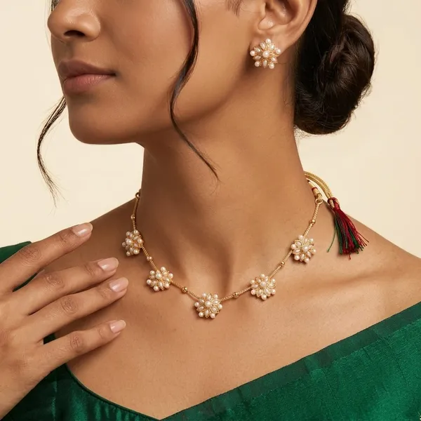 Gold_Tone_Pearl_Floral_Necklace_Set_for_Women