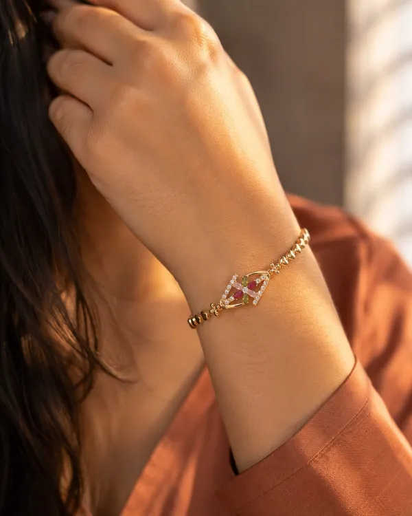 Gold_Tone_Floral_Stone_Bracelet_for_Women