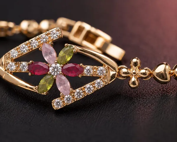 Gold_Tone_Floral_Stone_Bracelet_for_Women
