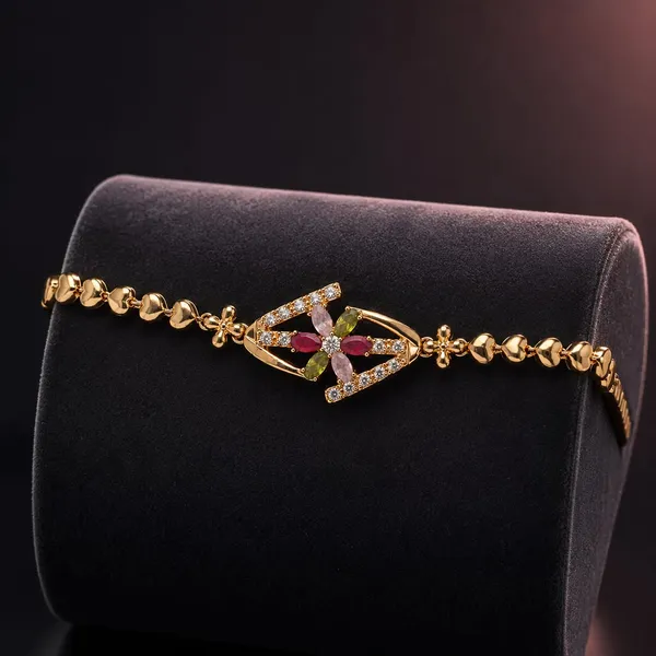 Gold_Tone_Floral_Stone_Bracelet_for_Women