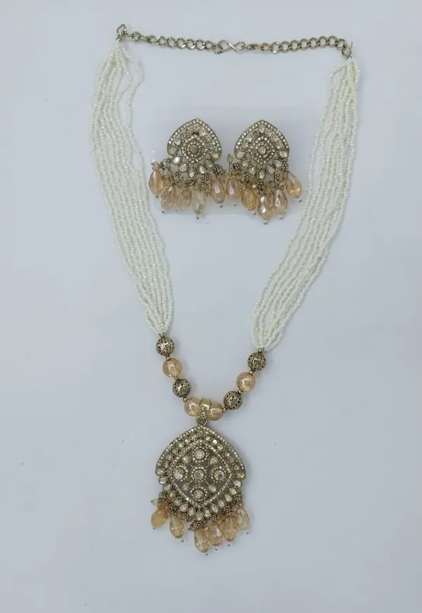 Gold_Tone_Beaded_Traditional_Necklace_Set_For_Women